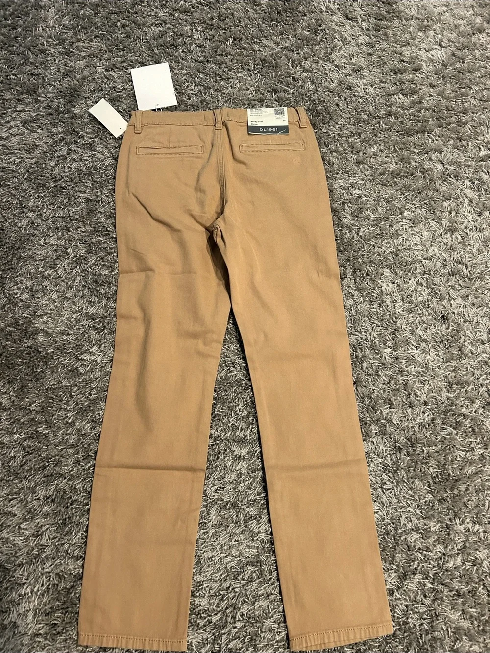 DL1961 Boys Straight-Leg Chinos in Tan